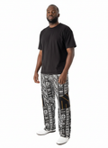 Heritage Contrast Wide-Leg Statement Trousers